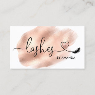 Makeup Artist Eyes Lashes Rosa Glitzer Busi Visitenkarte