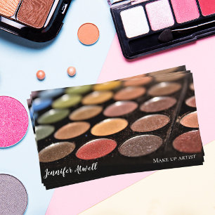 Makeup Artist Eyeshadow Palette Rainbow Glitzer Visitenkarte