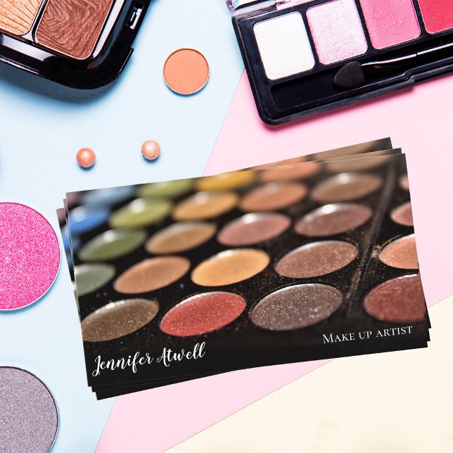 Makeup Artist Eyeshadow Palette Rainbow Glitzer Visitenkarte (Von Creator hochgeladen)