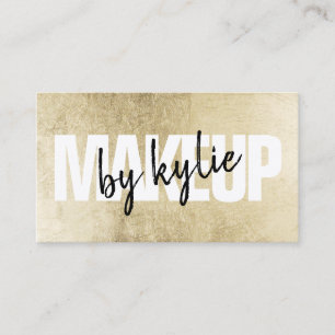 Makeup artist fett signieren Skript chic Gold-Foli Visitenkarte