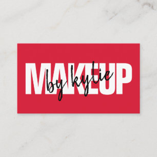 Makeup artist fett signieren Skript fett rot Visitenkarte