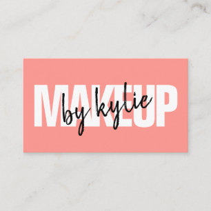 Makeup artist fett signieren Skript kornrot Visitenkarte