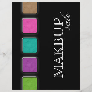 Makeup Artist Flyer Salon Farbige Palette