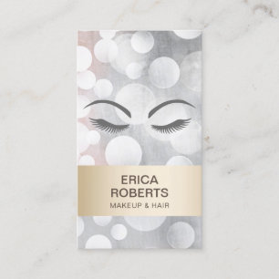 Makeup Artist Friseur Salon Gold & Silber Ernennun Terminkarte