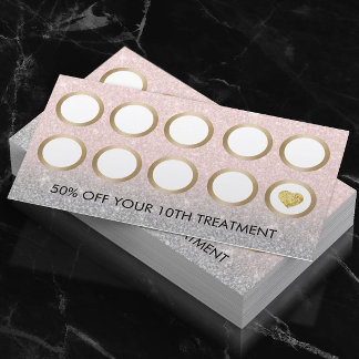 Makeup Artist Friseur Salon Rosa Loyalität Treuekarte