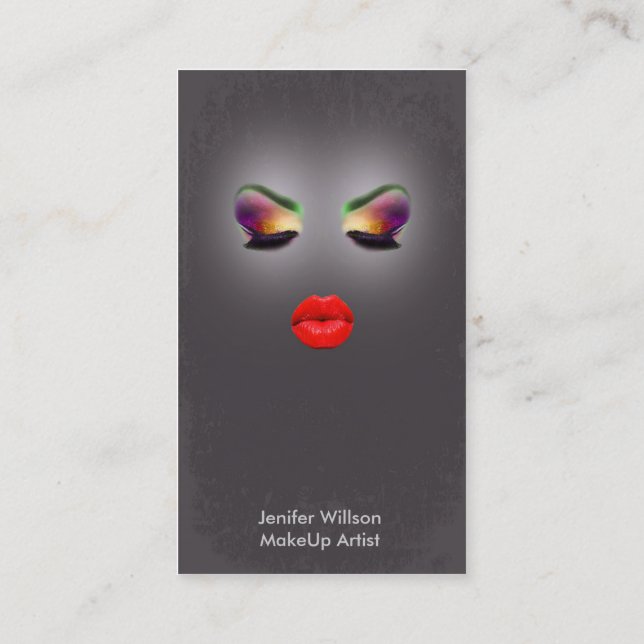 Makeup Artist Geschäft Card Visitenkarte (Rückseite)