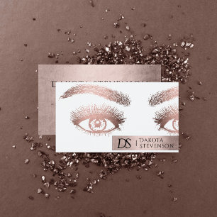Makeup Artist Glamour Copper Rose Gold Visitenkarte