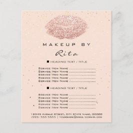 Makeup Artist Glitzer Gold Confetti Preisliste Lif Flyer