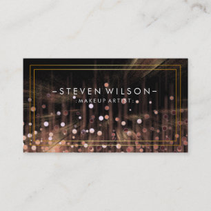 Makeup Artist Glow Glitzer Sparkle Modernes Braun Visitenkarte