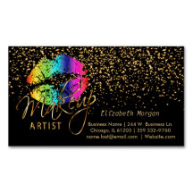 Makeup Artist - Gold Confetti & Rainbow Lippen