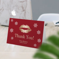 Makeup Artist Gold Liften Snowflakes Roter Urlaub