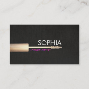 Makeup Artist Gold Mascara Auf Imitaten Schwarze L Visitenkarte