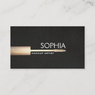 Makeup Artist Gold Mascara Auf Imitaten Schwarze L Visitenkarte