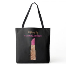 Makeup Artist Gold Sequin Glam Lipstick Salon