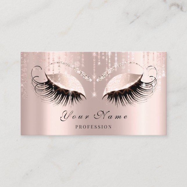 Makeup Artist Hair Eyelashes Terminierungskarte Terminkarte (Vorderseite)