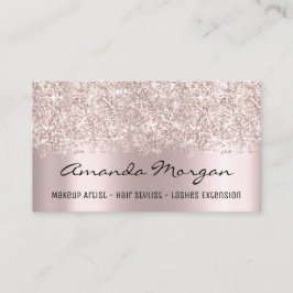 Makeup Artist Hair Salon Eyelash Extension Rose Visitenkarte