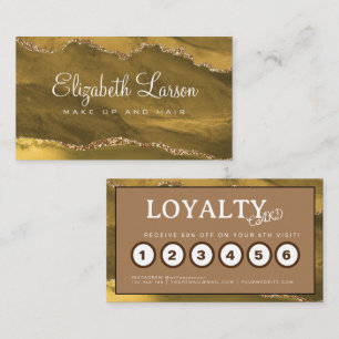 Makeup Artist Hair Salon Glitzer Loyaly Card Visitenkarte