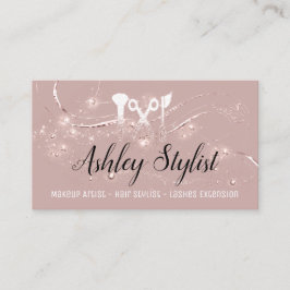 Makeup Artist Hair Salon Lash Scheren Rose Visitenkarte