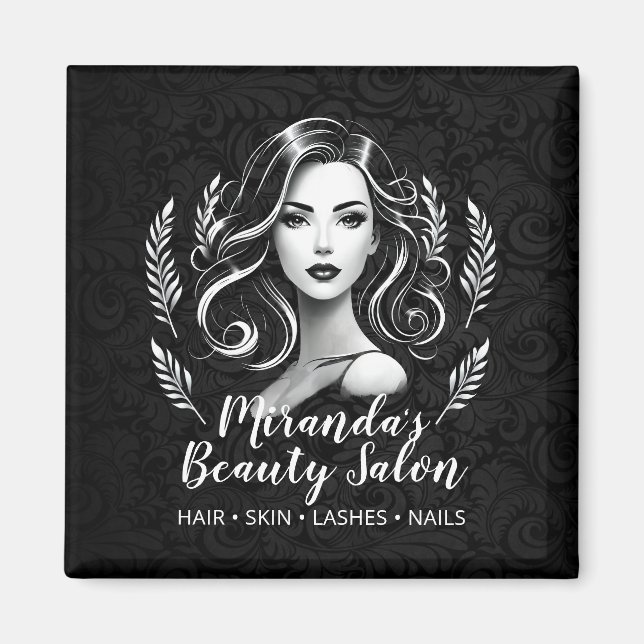 Makeup Artist Hair Stylist Beauty Salon Lash Brows Magnet (Vorne)
