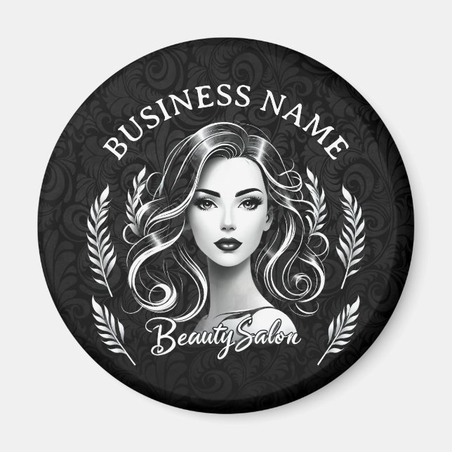 Makeup Artist Hair Stylist Beauty Salon Lash Brows Magnet (Vorne)
