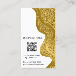 Makeup Artist Hair Stylist Gold Glitzer Business Visitenkarte