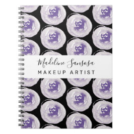 Makeup Artist Hand Watercolor Pflaumen Lila Notizblock