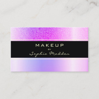 Makeup Artist Iridescent Ombre Trendy Glitzer Visitenkarte