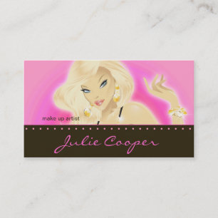 Makeup Artist Juwelier Hübsch Blonde Frau Hot Pin Visitenkarte
