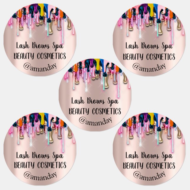 Makeup Artist Lash Brows Custom Logo Nails Etiketten (Gruppe)