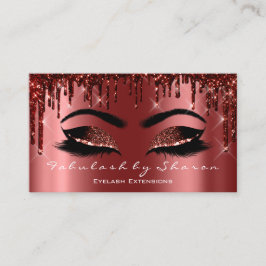 Makeup Artist Lash Extension Glitzer Tropfen Burgu Visitenkarte