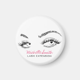 Makeup Artist Lashes braun Schwarz und Weiß einfac Magnet