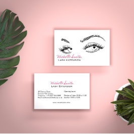 Makeup Artist Lashes braun Schwarz und Weiß einfac Visitenkarte