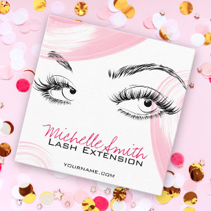 Makeup Artist Lashes Brows White Appointment Card Terminkarte