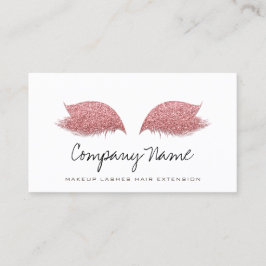 Makeup Artist Lashes Extension Rose Schwarz-weiß Terminkarte