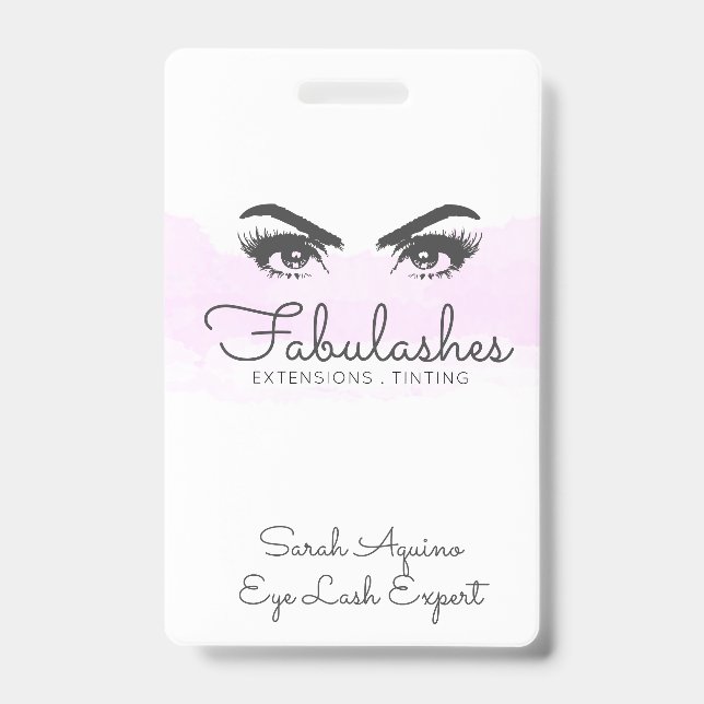 Makeup Artist Lashes Eyes Extensions Brows Ausweis (Vorderseite)