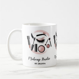Makeup Artist Lashes Mascara Lipstick Rose Gold Kaffeetasse