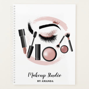 Makeup Artist Lashes Mascara Lipstick Rose Gold Planer