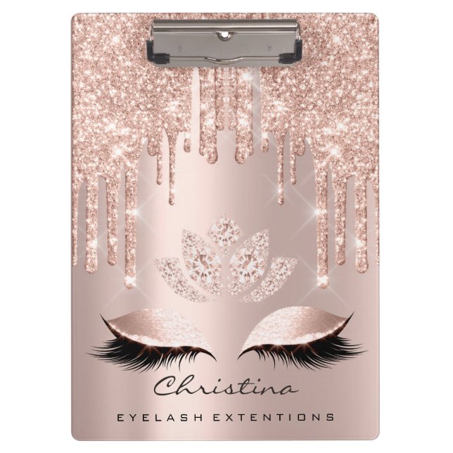 Makeup Artist Lashes Partyplaner Lotus Eye Klemmbrett (Vorderseite)
