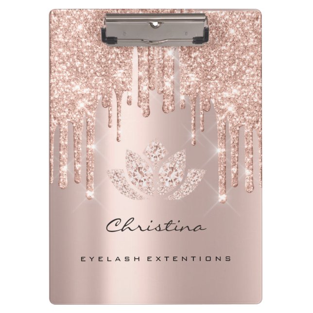 Makeup Artist Lashes Spark Eventplaner Lotus VIP Klemmbrett (Vorderseite)