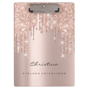 Makeup Artist Lashes Spark Eventplaner Rose Gold Klemmbrett