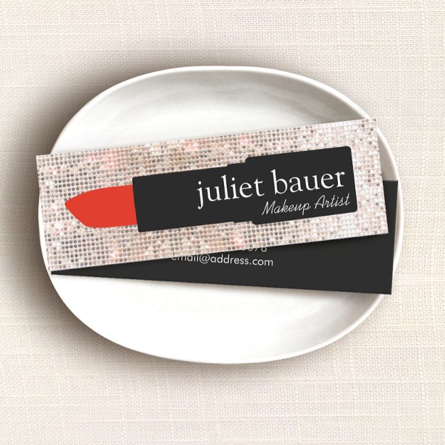 Makeup Artist Lipstick Beauty Mini Visitenkarte (Von Creator hochgeladen)