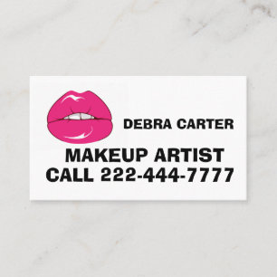 MAKEUP ARTIST LIPSTICK BUSINESS CARD PERSONALISIER VISITENKARTE