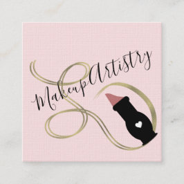 Makeup Artist Lipstick-Imitate Pinsel wirbeln Quadratische Visitenkarte
