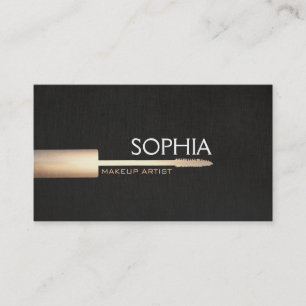 Makeup Artist Logo Mascara auf Imitaten Schwarze L Visitenkarte