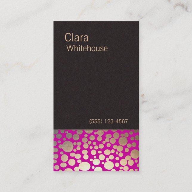 Makeup Artist Magenta Pink Business Card Visitenkarte (Vorderseite)