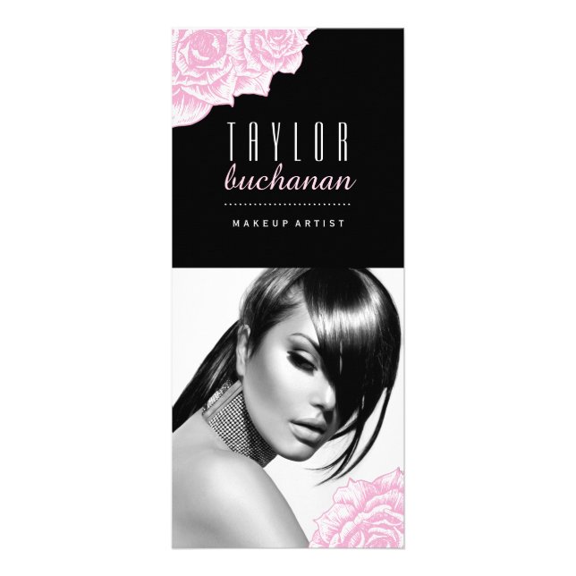 Makeup Artist Menu Rack Card Werbekarte (Vorne)