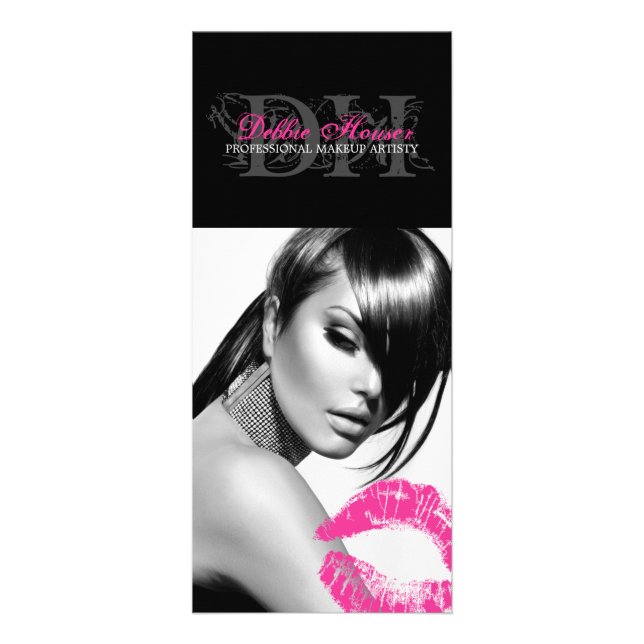 Makeup Artist Menu Rack Card Werbekarte (Vorne)
