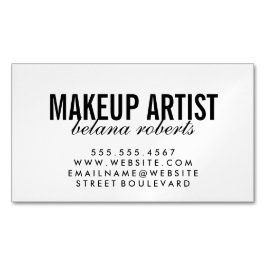 Makeup Artist Minimalistisch / (schwarz / weiß) Magnetische Visitenkarte