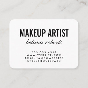 Makeup Artist Minimalistisch / (schwarz / weiß) Visitenkarte