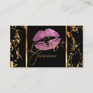 Makeup Artist mit Marble Gold & So Pink Lippen Visitenkarte